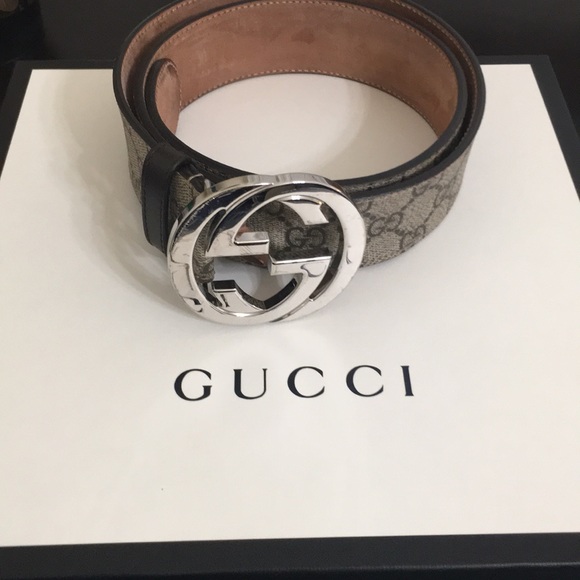 Gucci GG Supreme Belt with G Buckle 100% Authentic - Picture 6 of 8